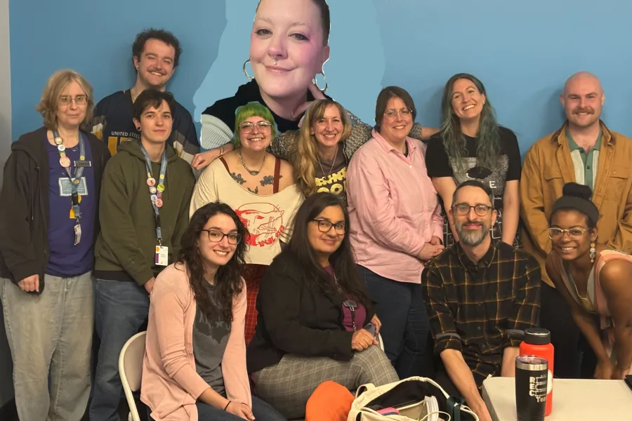 The BC sheltering from the tornado warning with various CLP Main personalities.