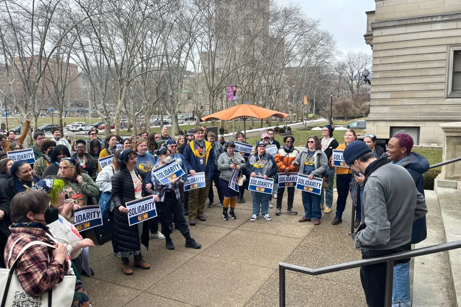 Library Workers at the CLP Staff Development Day Rally. 