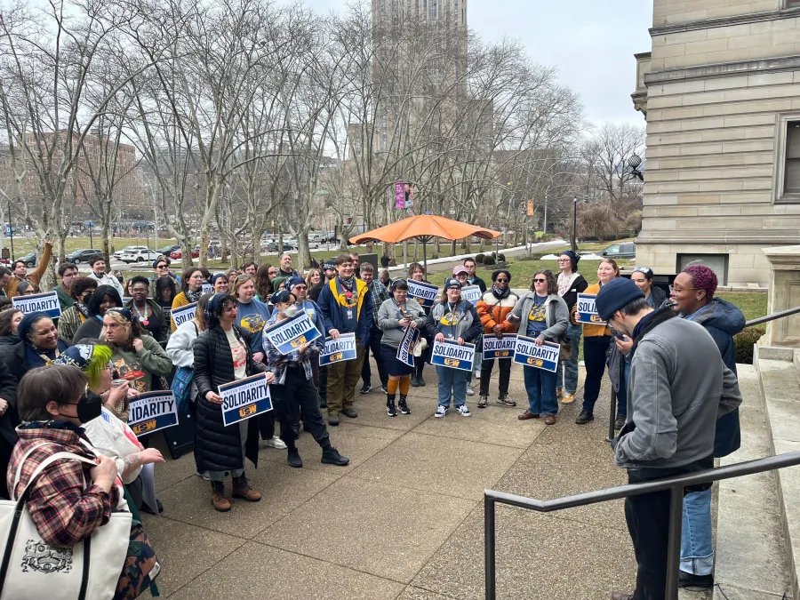 Library Workers at the CLP Staff Development Day Rally. 